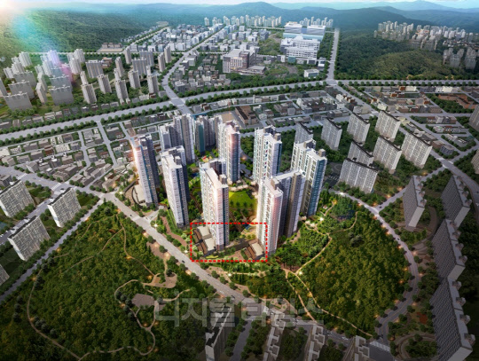 청주 더샵 퍼스트파크 테라스세대 조감도<포스코건설 제공>